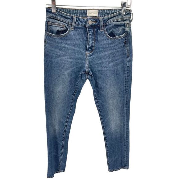 Gilded Intent Womens High Rise Skinny Jeans Distressed Stretch Blue Size 27x30 - Picture 1 of 13